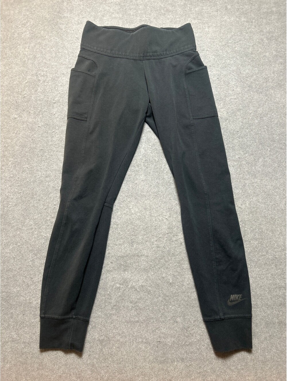 Nike Womens Leggings Medium Black Athletic Yoga Running Pocket Pants